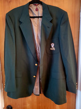 VTG Hart Schaffner Marx HSM Men's Blazer GOLD Buttons Green Sz L Diamondback