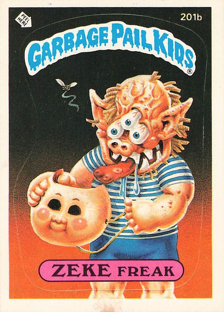GARBAGE PAIL KIDS ZEKE FREAK 201B | eBay