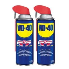 12 Oz. Original WD-40 Formula Multi-Purpose Lubricant Spray with Smart Straw 2Pk