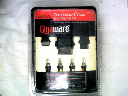 Gigaware Universal Composite / S Video Gaming Cable for PS3 Wii XBOX 360 2601434