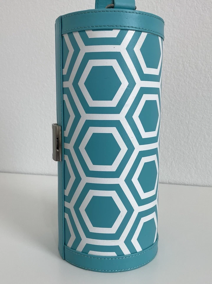 Auténtico Origami Owl Móvil Joyería Bar Estuche de Viaje Caja Verde azulado Grande Portátil D Foto 4 de 4