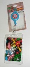 Captain America Avengers LANYARD ID Badge Tag Key Card Clip Holder