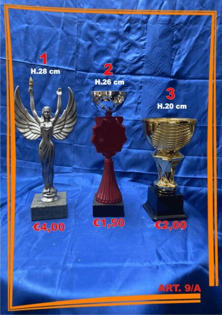 Coppe tris targhe premiazioni sportive targhetta personalizzata inclusa Art.9/A Coppe tris targhe premiazioni sportive targhetta personalizzata inclusa Art.9/A