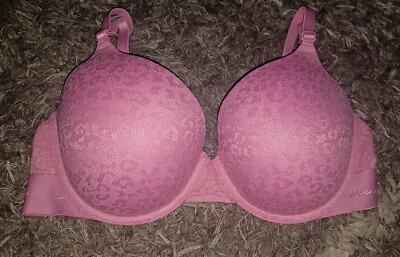 VS pink leopard lace push up bra BRAND NEW size 36d Pink