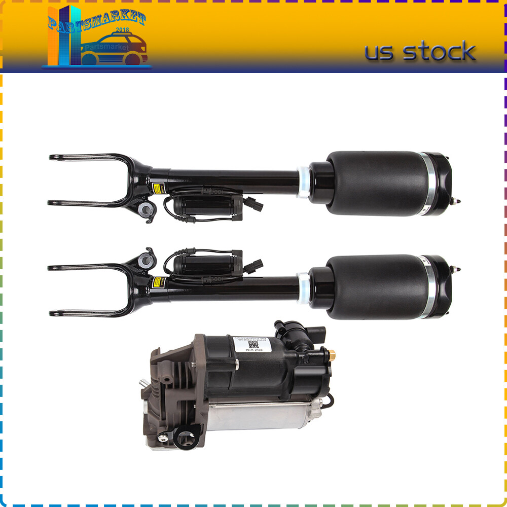 Front Air Suspension Strut Air Compressor For Mercedes ML500 ML320 ML450 3PCS
