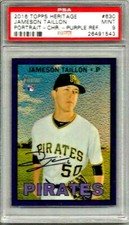 2016 Topps Heritage Jameson Taillon Portrait Chrome Purple Refractor PSA 9 RC
