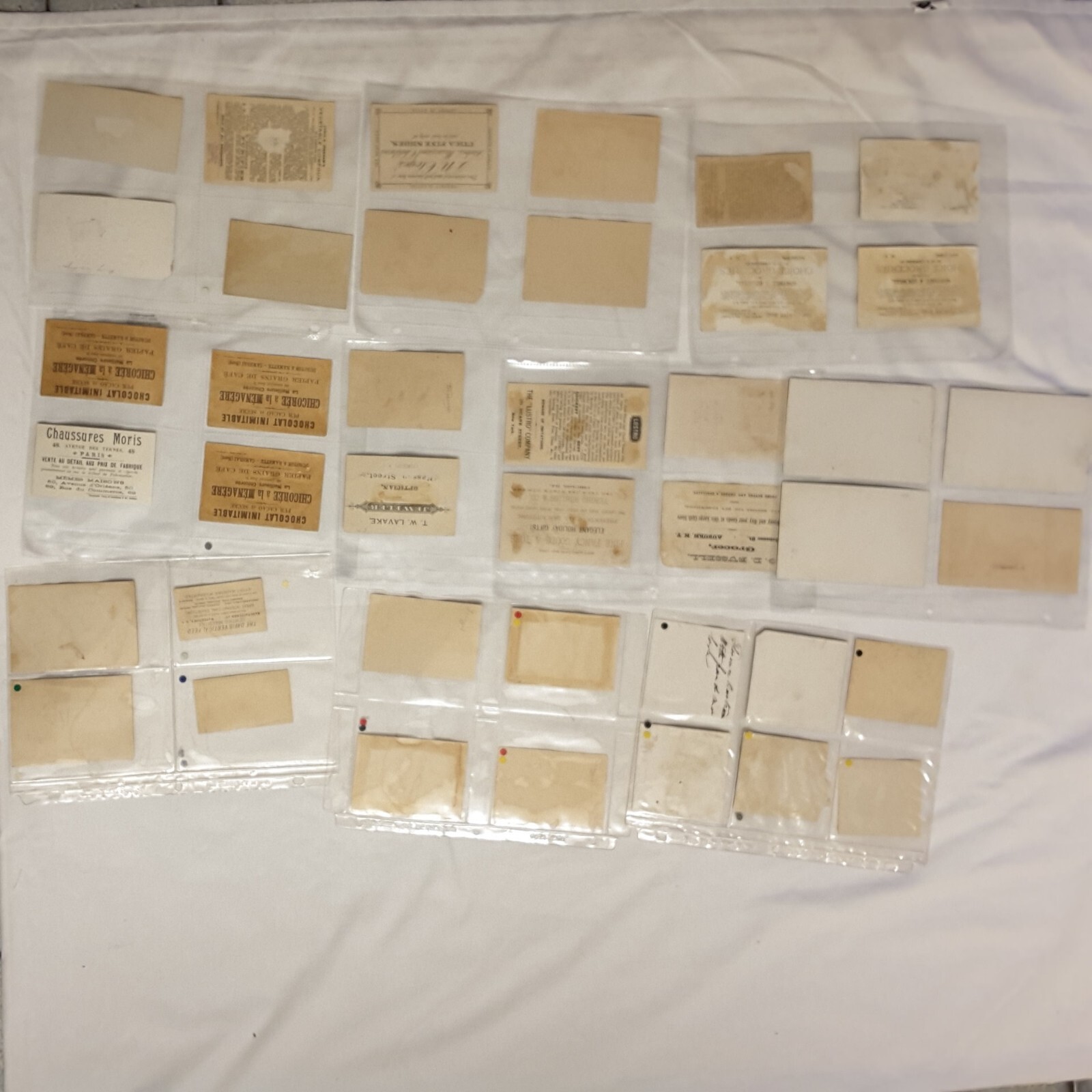 93 Vintage Victorian And More Recent Trade Cards In Plastic Sheets eBay