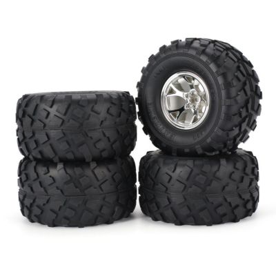 4pcs Wheels & Tires Set 1/10 Rc Monster Truck For Traxxas Stampede Grave Fazon
