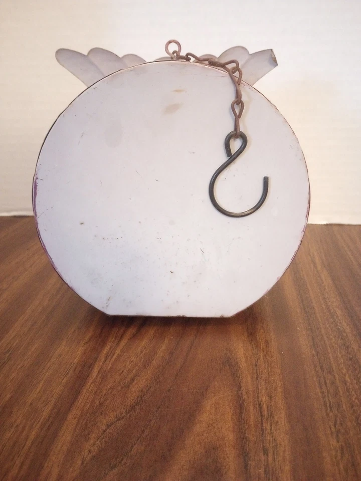  Ornate Metal Birdhouse Feeder Owl Design Handmade  - Image 2 of 4