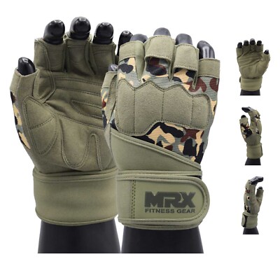 MRX Weightlifting Gloves for Men Fingerless Gym Glove Exercise for Powerlifting