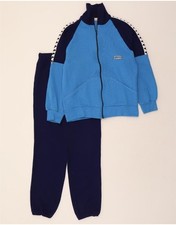 ARENA Mens Graphic Full Tracksuit IT 48 Medium W28 L28 Blue Colourblock CS09