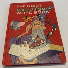 Vintage 1971 The Giant Walt Disney Word Book Mickey Dumbo