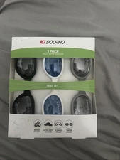 Adult Racer Swim Goggles, Multi-Color, Unisex (3 Pack)