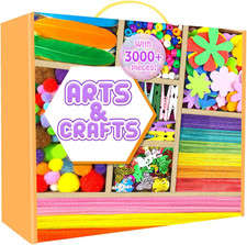 Arts and Crafts Supplies for Kids - 3000Pcs Craft Kit with Pipe Cleaners Crafts