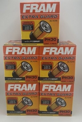 FRAM Extra Guard PH30, Interval Spin-On Oil Filter (5 Pack) New