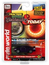 AUTO WORLD Yesterday Today SC384 R4 SR B Slot Car 07 Dodge Charger R/T Purple
