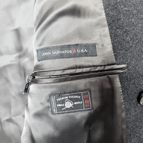 John Varvatos grauer Peacoat Wollmischung Größe 48R - Bild 7 von 10