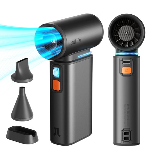 JISULIFE Portable Handheld Turbo Fan,9000mAh,100 Speeds,Fast Charging Mini Fan
