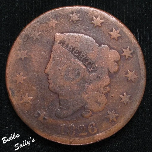 Photo of a 1826-P Large Cent from an eBay listing that sold on Jul 18, 2026