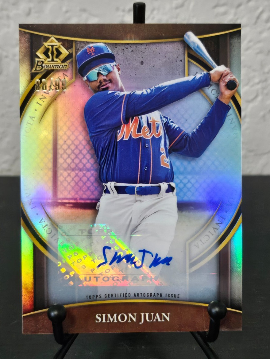 Simon Juan 2023 Bowman Invicta Auto /99 BI-22 New York Mets Prospect