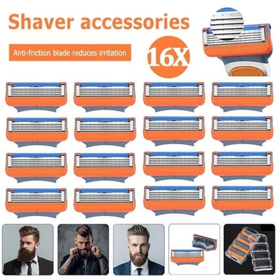 MARKENLOS 16PCS Rasierklingen Für-Gillette Fusion 5 Klingen Proglide Ersatzklingen