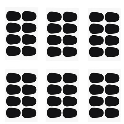 48 Pcs 0.8mm Thick Saxophone and Clarinet Mouthpiece Cushions Patch Pads (Bla...