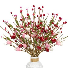 Valentines Day Gifts 24 Pack Valentines Day Picks 17 Inch Red White Pink Heart