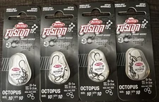 *LOT OF 4* BERKLEY FUSION19 OCTOPUS HOOK SIZE 10  (10 HOOKS/PACK)