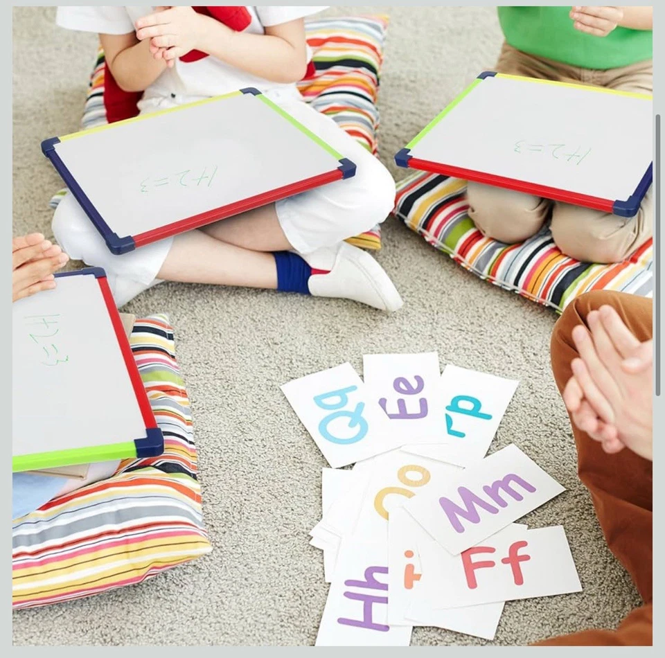 Dry Erase Magnets Set - 30 Pack - Whiteboard 12x8 inch White With Colored Border - Image 3 of 4