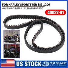 128T 1-1/8In Rear Drive Belt 40022-91 For Harley 91-03 Sportster 883 Hugger 1200