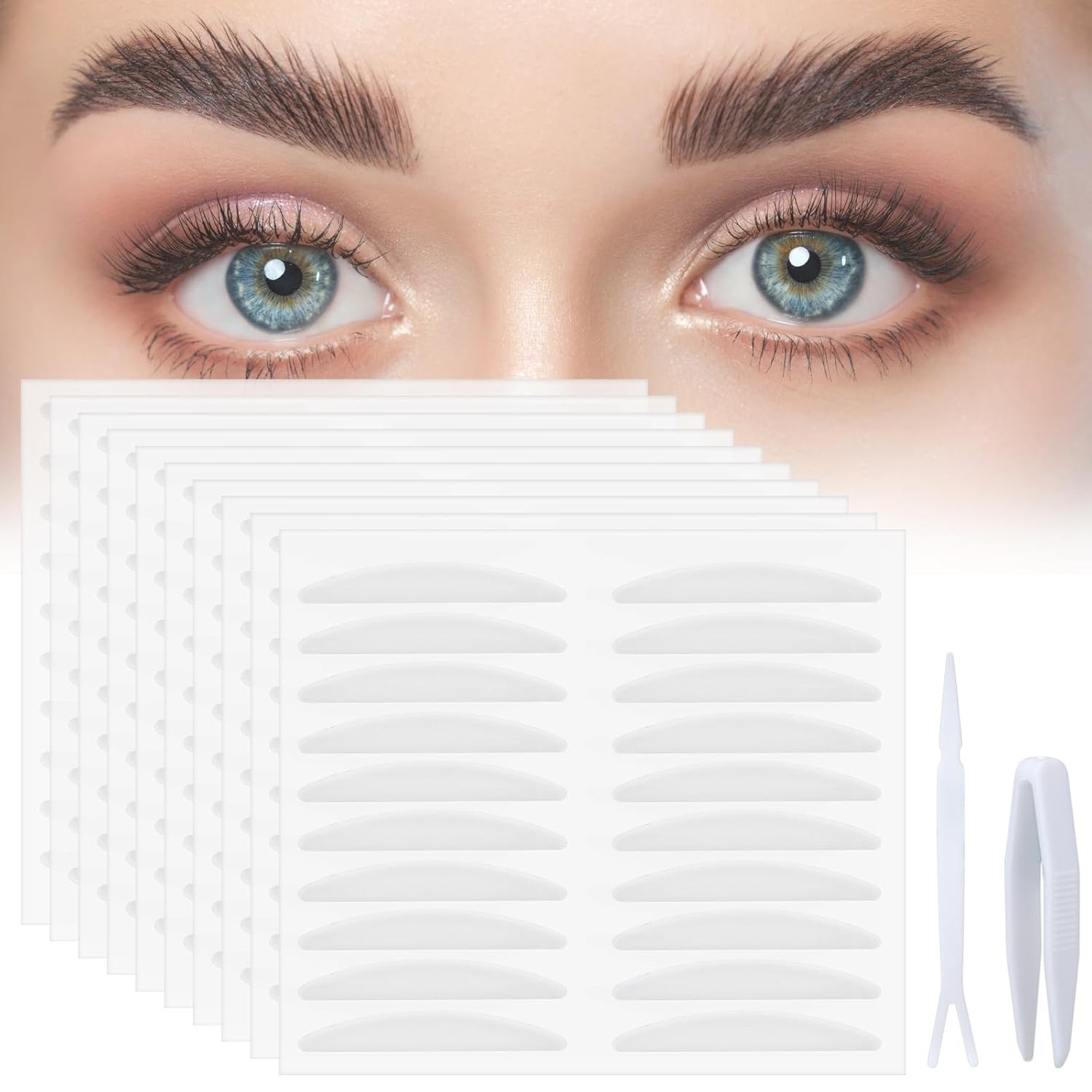 200 Pcs Eyelid Tape, 4mm Glue-Free Invisible Eyelid Lifter Strips, Natural Doub