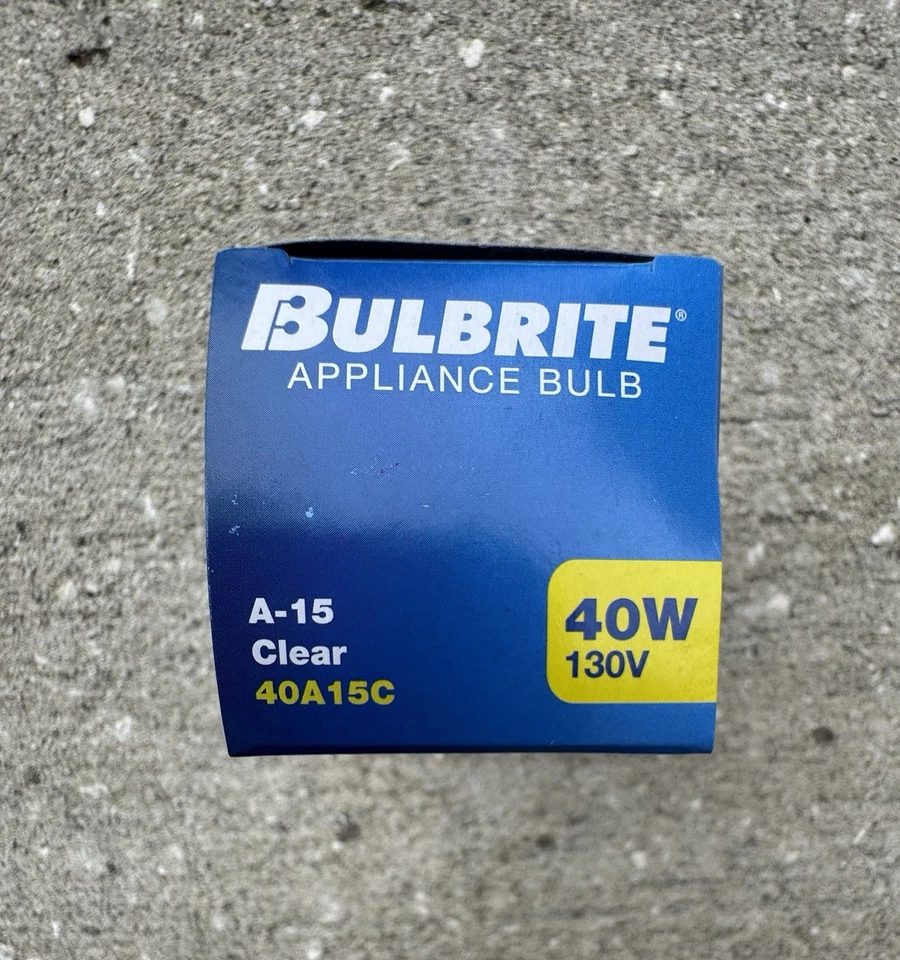 NEW Bulbrite Appliance Bulb 40w Clear A-15 40A15C 2500 Hours - Image 4 of 4