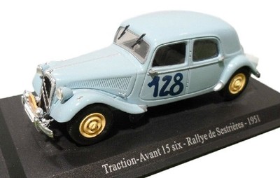 CITROEN Traction Avant 15 six Rallye de Se 1:43 Atlas model car diecast modelcar