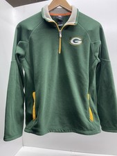 Green Bay Packers NFL Boys Fleece 1/4 Zip Pullover Sz 14/16