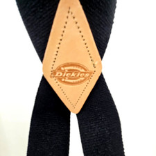 Dickies Men  s 1-1/4" Solid Straight Clip Suspender Adjustable Fit Heavy Duty BLK
