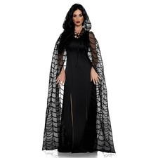 Black Spider Adult Hooded Costume Cape  Standard
