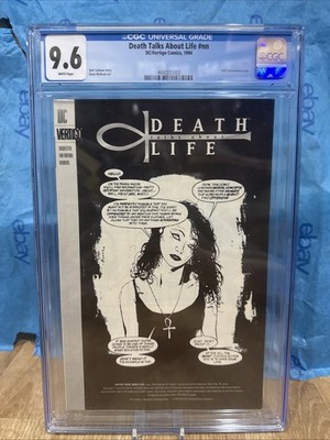 DEATH talks about LIFE Cgc 9.6 Flyer, Promo, Vertigo, 1994 GAIMAn Graded Comic