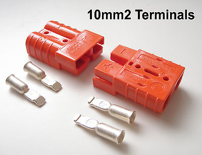 175 Amp Batería Conectores Terminales 16mm² compatible con Anderson Negro 175A