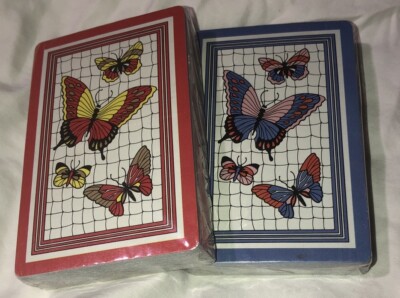 レアデック　Butterfly Two (2) Decks Vintage Butterfly Swap Playing Cards Sets - New