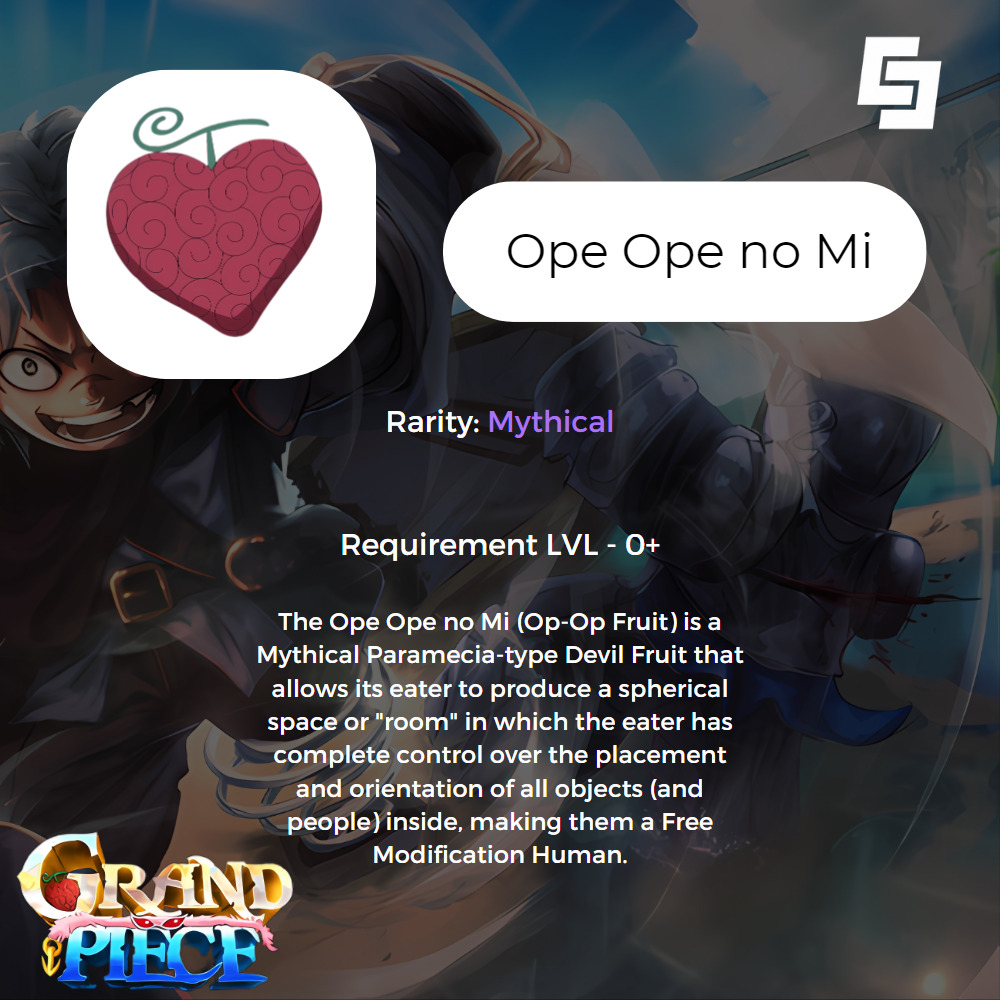 Grand Piece Online, Roblox, GPO, Ope-Ope no mi