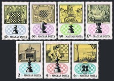 Hungary 2289-2295, MNH. Mi 2957-2963. Chess Federation, 50th Ann.1974. Olympiad.