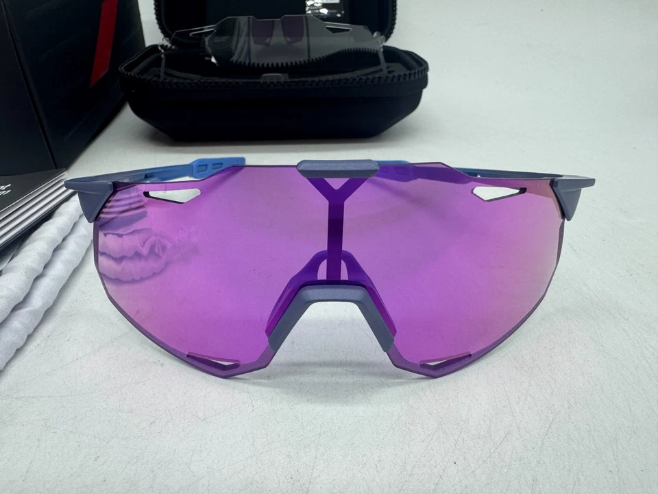 Gafas de sol 100 % Hypercraft XS Satin Storm púrpura HiPER lentes espejadas deportivas ciclismo Foto 2 de 4