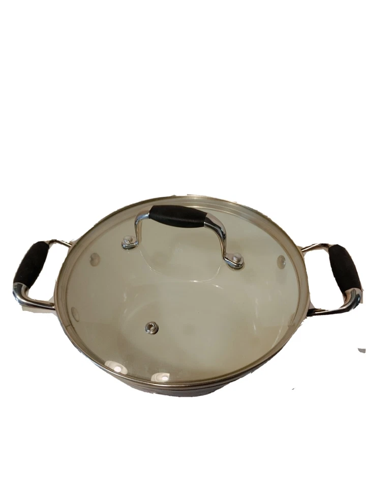 Fagor Michelle B 3 Qt Soup Pan Enamel Cast Iron w/ Lid Black - Image 3 of 4