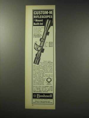 1969 Bushnell Custom-M Riflescopes Ad - Mount Built-In | eBay