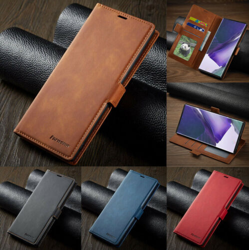 Leather Case For Samsung Galaxy Note 20 Ultra 10 Lite Magnetic Flip Wallet Cover - Picture 1 of 24