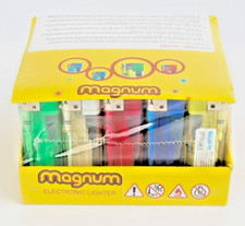 MAGNUM Disposable Child Resistant Assorted Colours Lighters ELECTRONIC