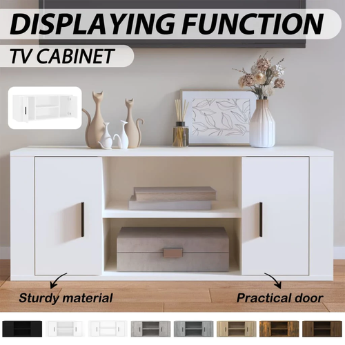 vidaXL TV Engineered Wood Entertainment Unit Storage Multi Colours eBay