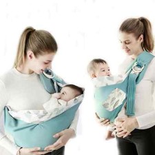 Baby Wrap Sling Dual Use Infant Cover Carrier Mesh Fabric Up To 130 Lbs 0-36M 