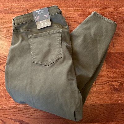 New Torrid Sky High Skinny Women's Olive Green Pants Size 20XS 20 XS