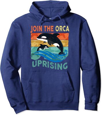 Orca Uprising Join The Orca Uprising 2023 Whales Unisex Hooded Sweatshirt
